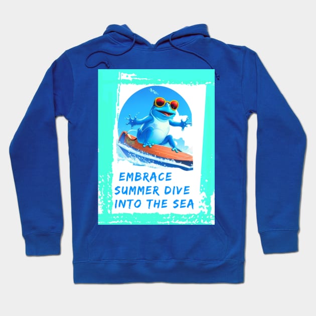 Embrace Summer: Dive into the Sea T-Shirt Hoodie by MAT JAARAK